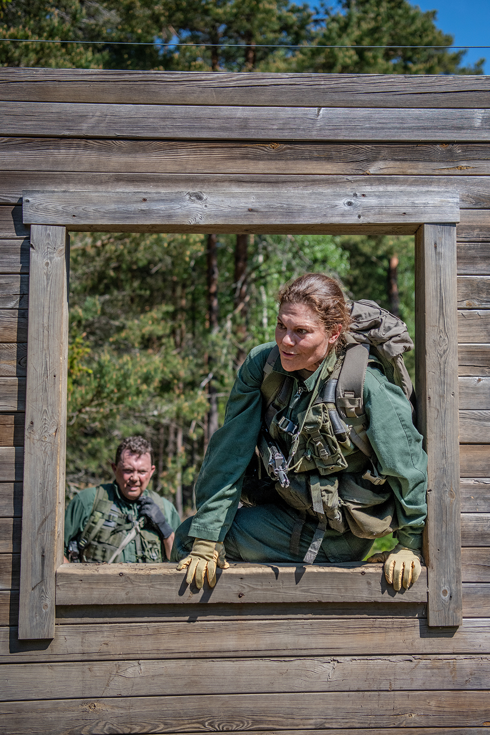 The Crown princess during military training.