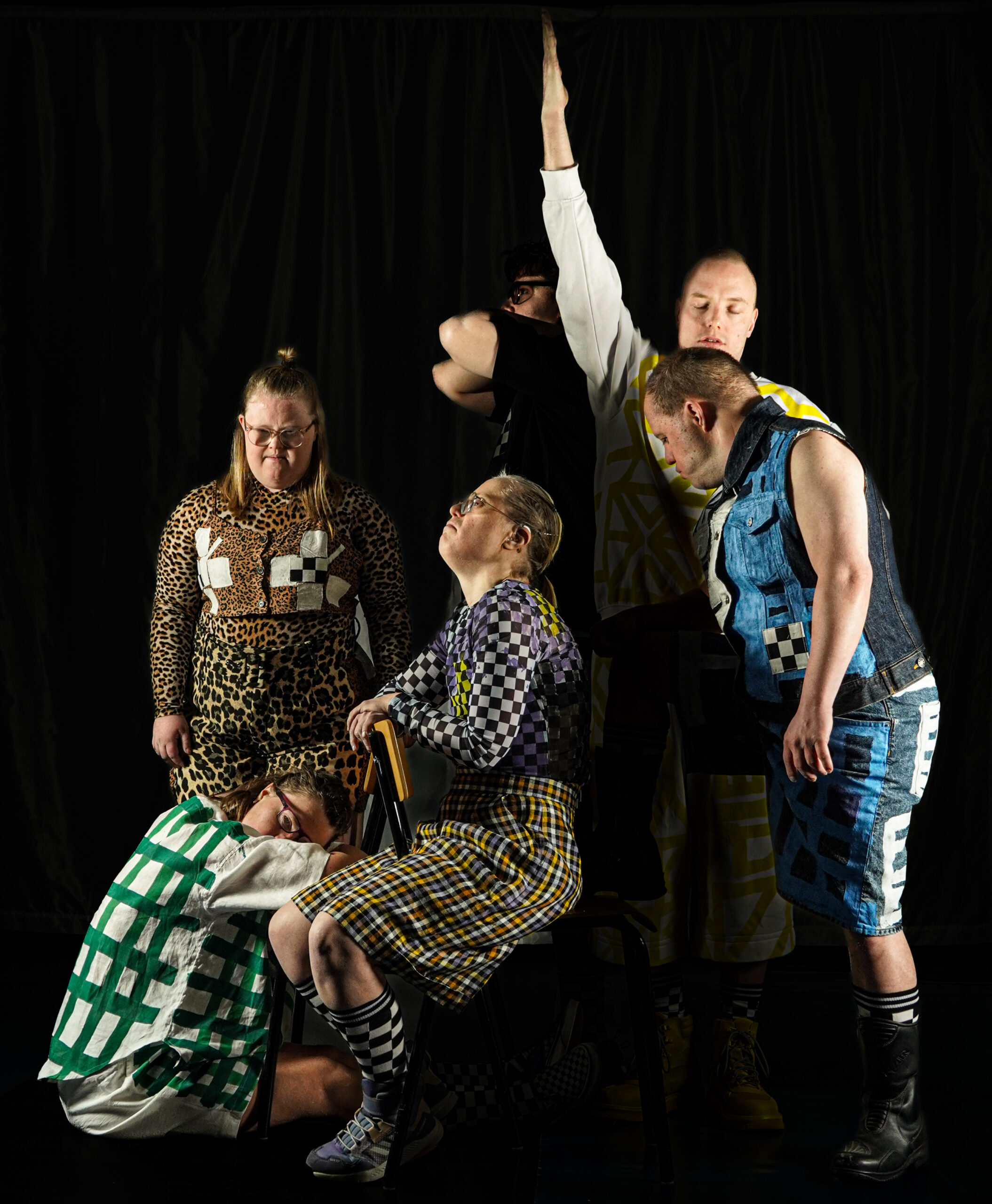 Performance art by a group of young people